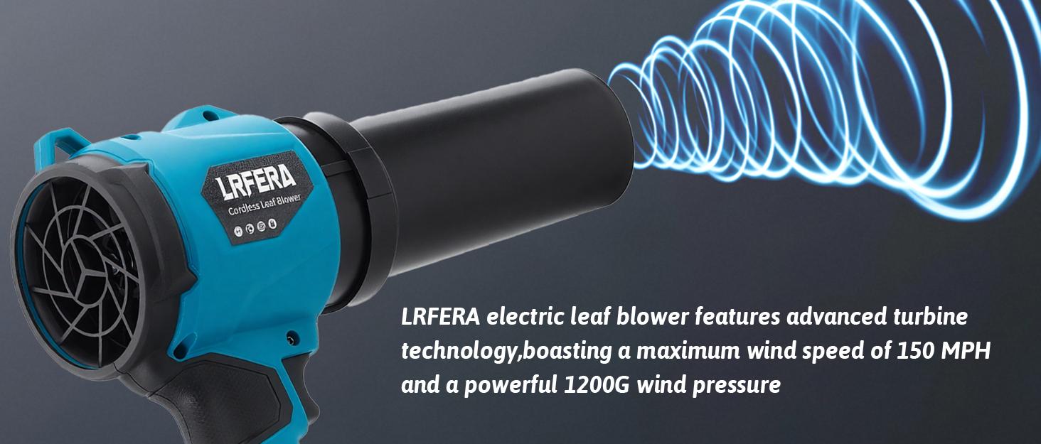 LRFERA Leaf blower and vacuuming two functions with 3speed modes,Leaf Blower Cordless - 21V Powerful Electric Leaf Blower with 2 x 4.0Ah Batteries and Charger, 1200G Wind Pressure Handheld Blower  for Lawn Care,Patio,Dust,Blowing Leaves and car vacuuming