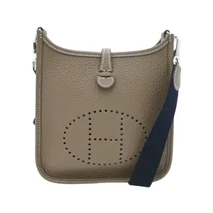 Pre-owned HERMÈS Leather Crossbody Bags HERMES | Evelyne TPM Taupe Crossbody Bag