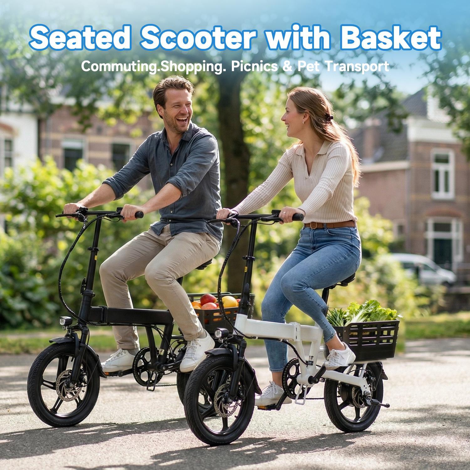 Mini Folding Ebike for Adults  | 18MPH Speed | 36V 12Ah Electric Bike  | 500W Peak Motor | 25+ Mile Range | 3 Riding Modes | UL2849