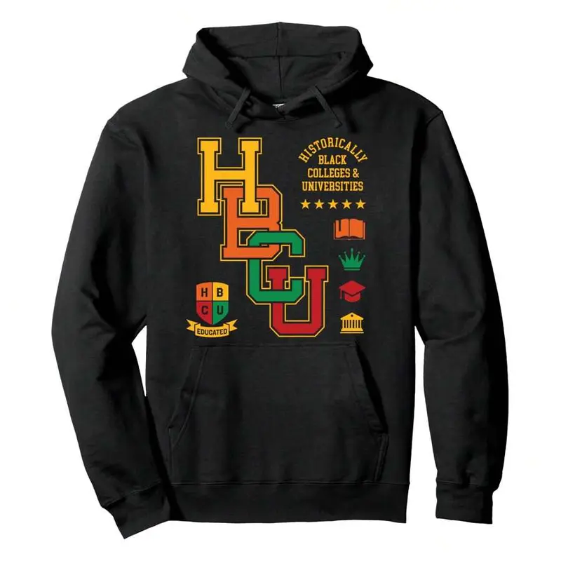 HBCU Historically Black Colleges Universities Grad Alumni Pullover Hoodie ,Men's Hooded Sweatshirt, Lightweight And Ultra - Comfortable, A Must - Have For Daily Strolls, Travel And Outdoor!