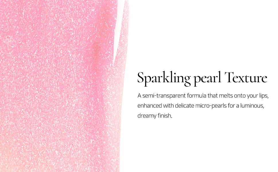 [Dinto Official Shop] Pearl Kissed Plumping Lip Glace - Glitter Lip Gloss, High Shine, Long-Lasting