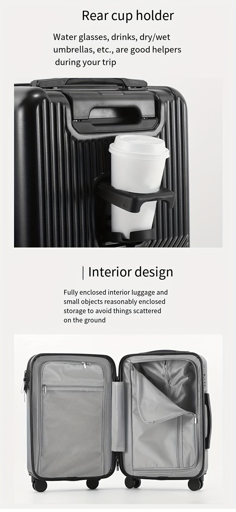 20 Inch Luggage, Travel Function Boarding Case, Luggage with Password Lock And Wheels, Suitable for Daily Use As A Neutral Bag Big Capacity Suitcase, Front Opening, Pink