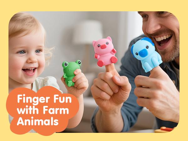 Hahaland Farm Counting Matching & Sorting Train Set-Includes 9 Barns,9 Animal Puppets,&9 Keys for Learning Colors & Numbers Farm-Animals Finger Puppets Keys to Lock and Unlock Barn-preschool Toy-Birthday Easter Basket Stuffers for Kids 1 2 3 Year Old