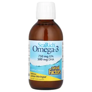 Natural Factors SeaRich Omega-3, Delicious Lemon Meringue, 6.76 fl oz (200 ml)