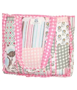 Lila Gingham Tote Bag