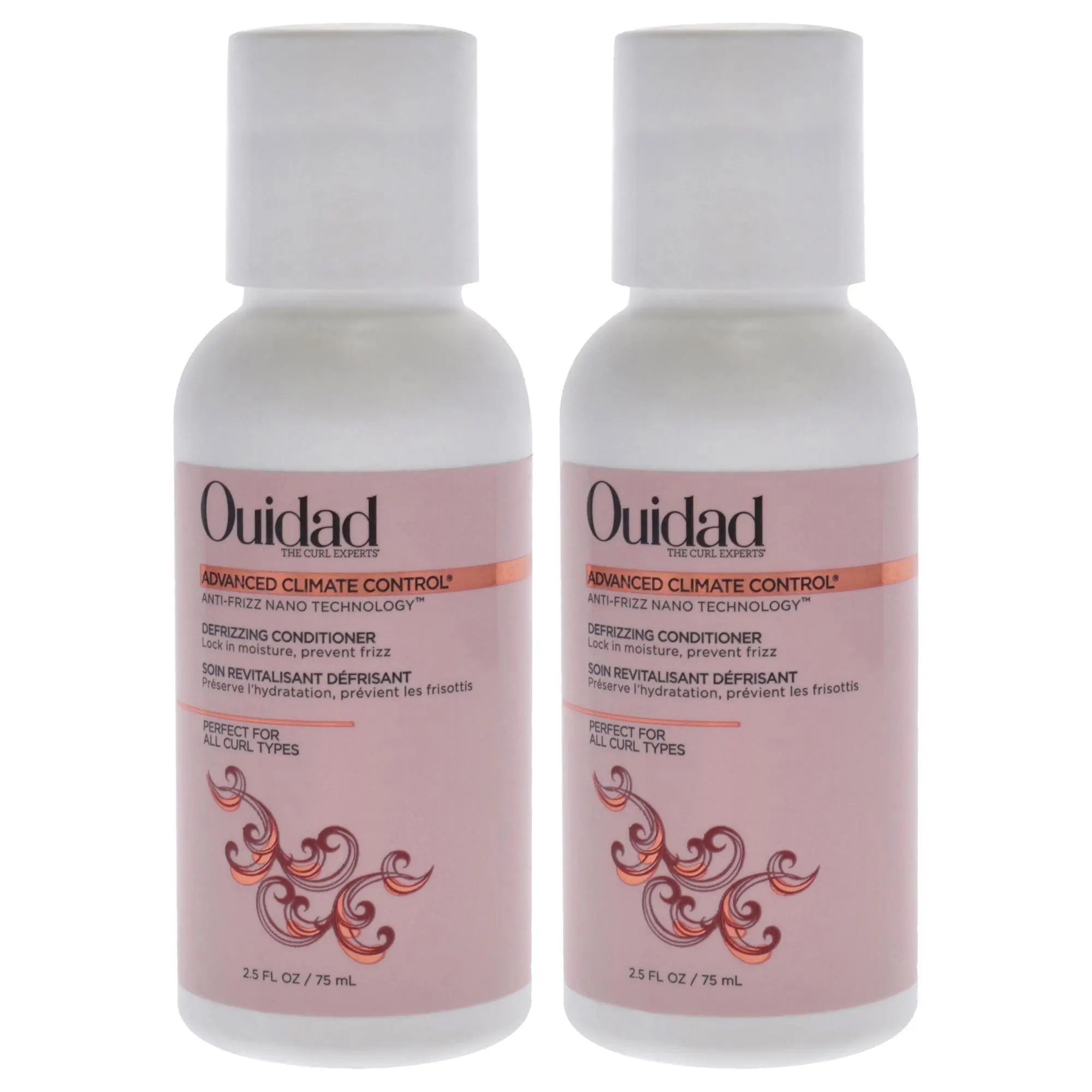 Advanced Climate Control Defrizzing Conditioner by Ouidad for Unisex - 2.5 oz Conditioner - Pack of 2