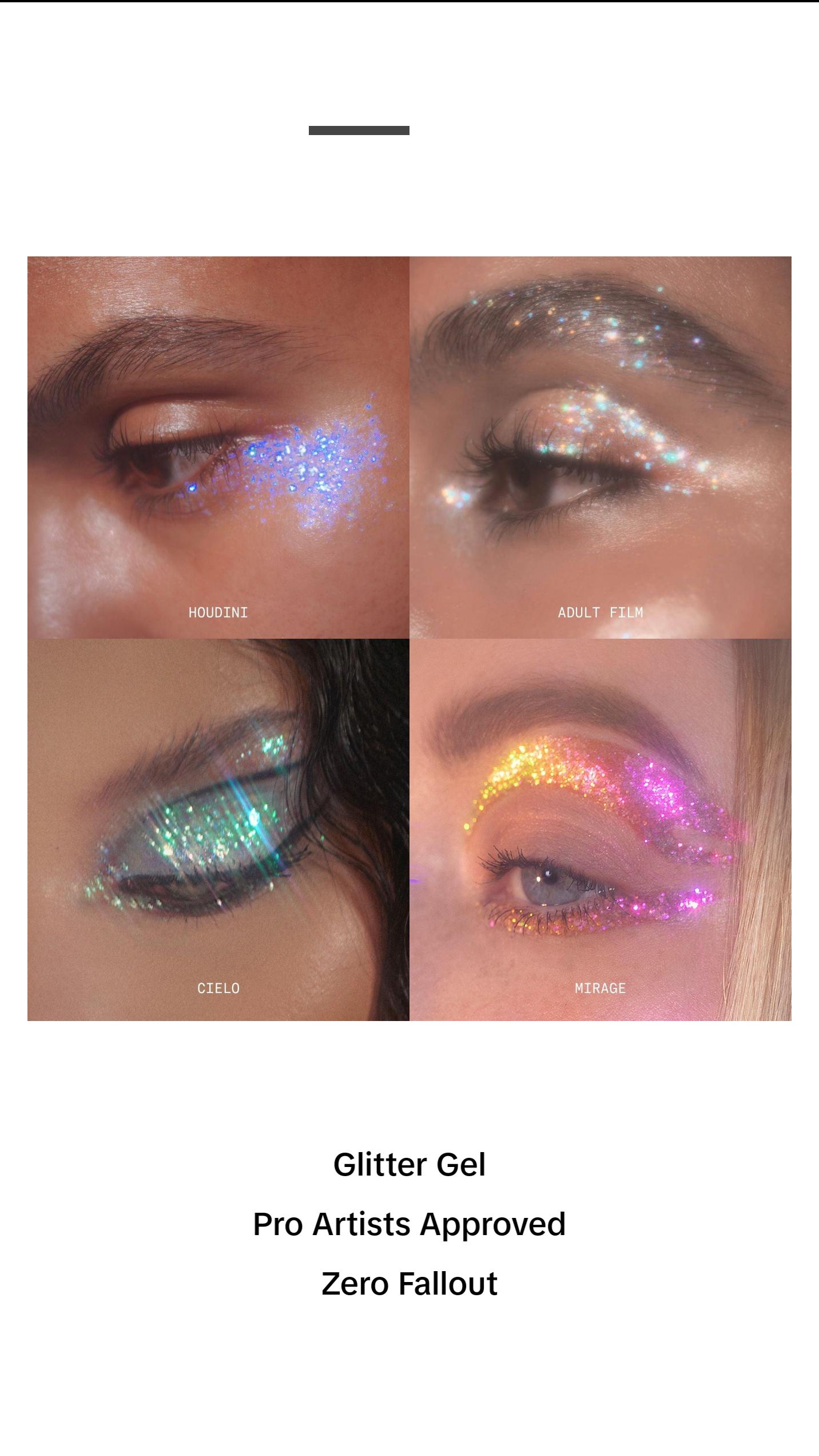 SPACEPASTE Pro-Grade Glitter Gel for Eyes Face + Body by Lemonhead LA - No Fallout, Easy to Apply, Long-wear, Mess-Free Makeup Artist Approved Viral Glitter Makeup (Pro & Mini Sizes) Eyeshadow