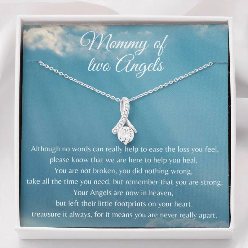 Personalized Alluring Beauty, Twins Miscarriage Gift, Miscarriage keepsake, Miscarriage Necklace, Loss of a twins gift, Sorry for your Loss Baby,