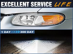 Nilight Headlight Assembly Compatible with 1996 1997 1998 1999 Chrysler Town & Country Dodge Grand Caravan Plymouth Grand Voyager Replacement Headlamp Chrome Housing Amber Reflector
