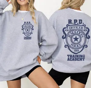 Resident Evil RPD Training Academy Sweatshirt, Leon Kennedy Horror Game Merch