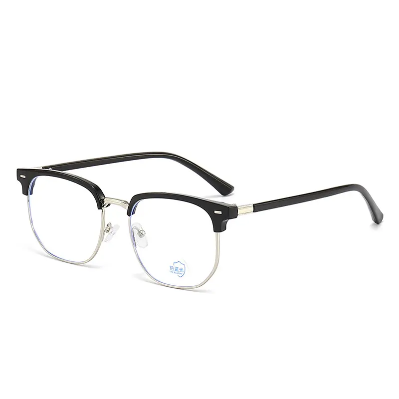 Vintage Eyebrow Frame Photochromic Glasses, Lightweight Durable Anti-Radiation Anti-Glare Prescription-Friendly Men's Fashion Eyewear Frames, Lightweight Durable Glasses, Anti-Glare Men's Frames