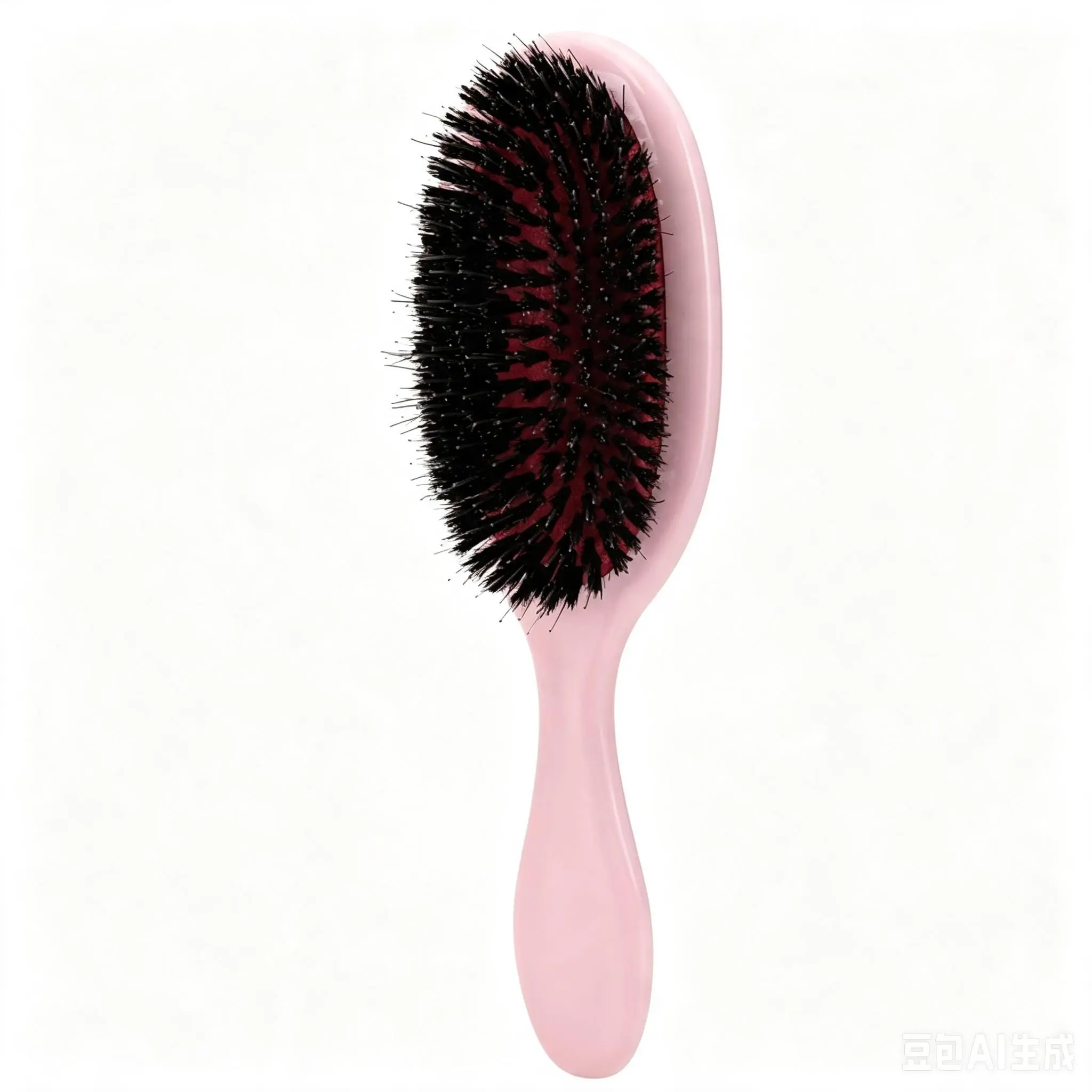 Boar Bristle Hair Brush, Oval Soft Natural Boar Bristle Paddle Brush for Women, Adds Shine & Reduces Frizz, Detangling Grooming Brush for Thin Normal Dry Hair curl hair