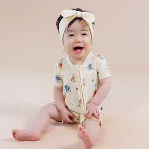 Zipper Shortall Romper in Winnie the Pooh Celebration