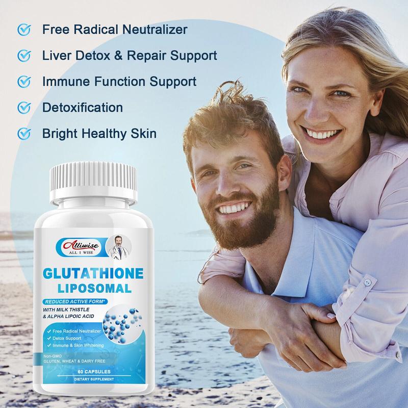 Liposomal Glutathione Reduced L-Glutathione 1000mg Antioxidant Supplement,120pcs