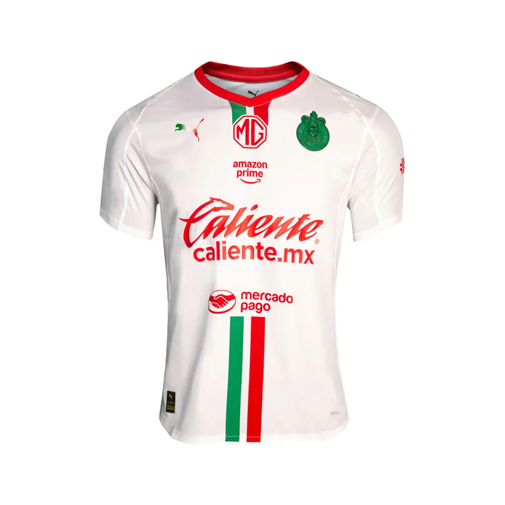 PUMA Mens Chivas Crew Neck Short Sleeve Away Jersey Promo 25-26 Casual - White