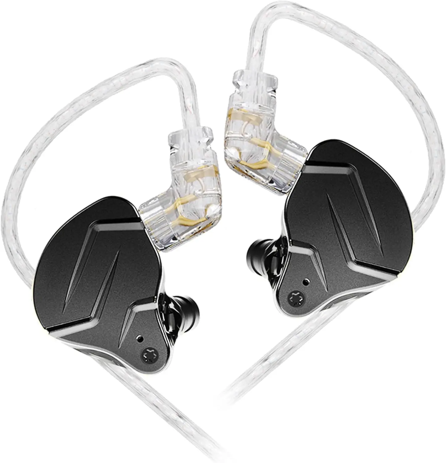 KZ ZSN Pro X Wired In-Ear Monitors (IEMs) - 1BA-1DD Hybrid Dual Drivers Earbuds Bass, Ergonomic Noise-Isolating Aluminum Alloy Headphones, 3.5mm Jack Headset, Detachable Tangle-Free Cable, Not Water Resistant, Ideal for Movies, Church, Music Video, Stage