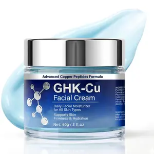 GHK-Cu Copper Peptide Face Cream, Advanced Copper Peptides Formula – Daily Moisturizer for All Skin Types – Supports Firmness & Hydration – Lightweight, Fast-Absorbing – 60g (2 fl oz)