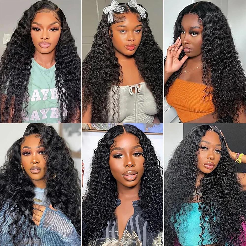 Bling Hair 34 36 Inch Curly HD 13x4 Lace Front Human Hair Wigs For Black Women Preplucked Kinky Cury Transparent Lace Frontal Wig TikTokShopBlackFriday