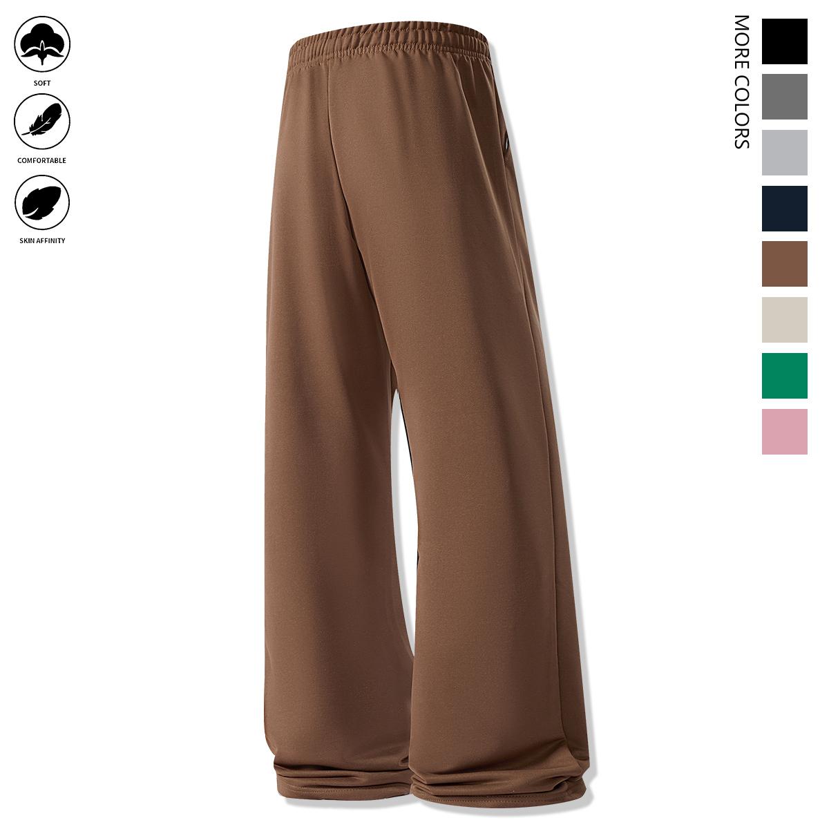 Men's casual jogging pants - elastic belt and drawstring design, side pockets, spring and autumn sports style trousers, comfortable fabrics, durable materials, sports and fitness can be used for going out