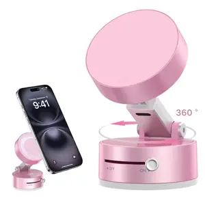 JOYTUTUS  Vacuum Magnetic Phone Holder Retractable Strong Suction Cup Hands-Free Car Mount Foldable Car Phone Stand For Car/Mirror/Gym Smartphone Cellphone Folding