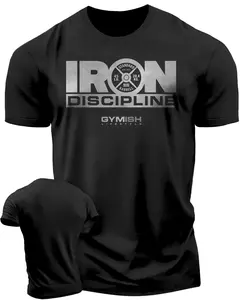 Gymish Lifestyle Iron Discipline Gym Workout Shirt for Men Motivational T-Shirt