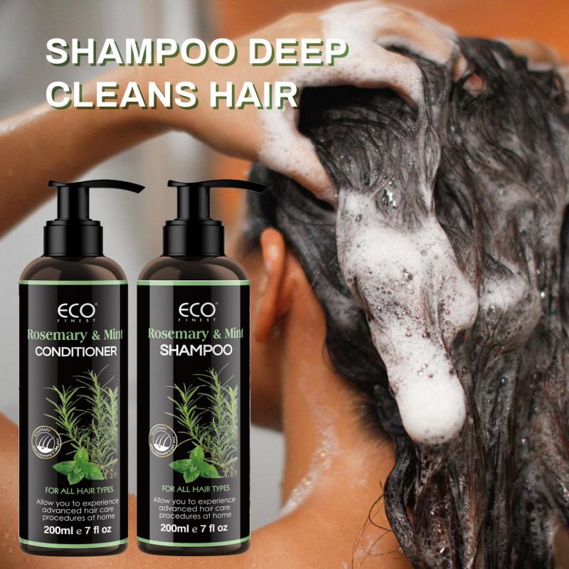ECO Rosemary & Mint Shampoo & Conditioner Set Hair Strengthening, Scented Reduce Frizz and Add Shine nourishes hair cute valentines day gifts