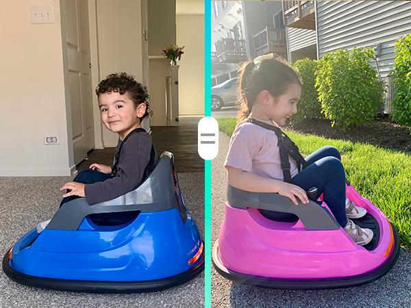 Hikiddo 6V Bumper Car for Kids, Ride on Toys Bumper Car for Toddlers with Remote & Music