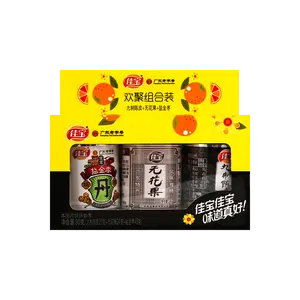 JIABAO Assorted Dried Fruits & Preserves Gift Box - Candied Orange Peel, Figs, Salted Jujubes - 90g