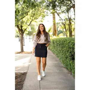 Kristina - Black Jogger Skirt