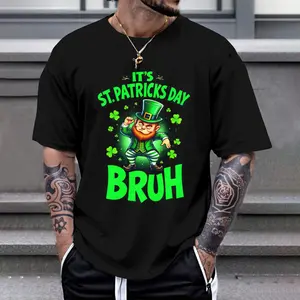 Saint Patrick T shirts for men short sleeves cotton Tee shirt soft Funny crew neck summer shirt Saint Patrick Gift