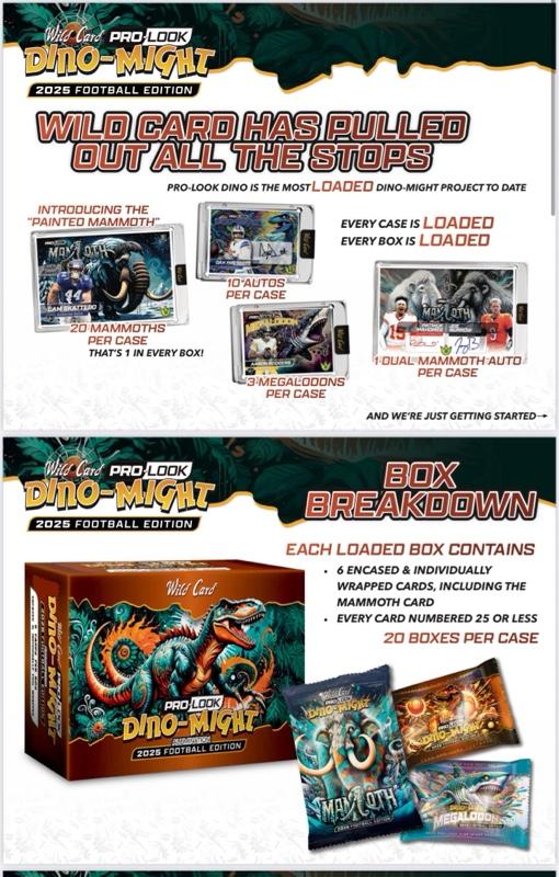 Wild Card Dino Pro-Look Football Edition Alumination 2025