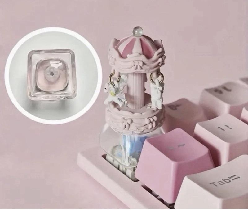 Carousel Horse Artisan Keycap Spinning Resin Key Cap for Mechanical ...