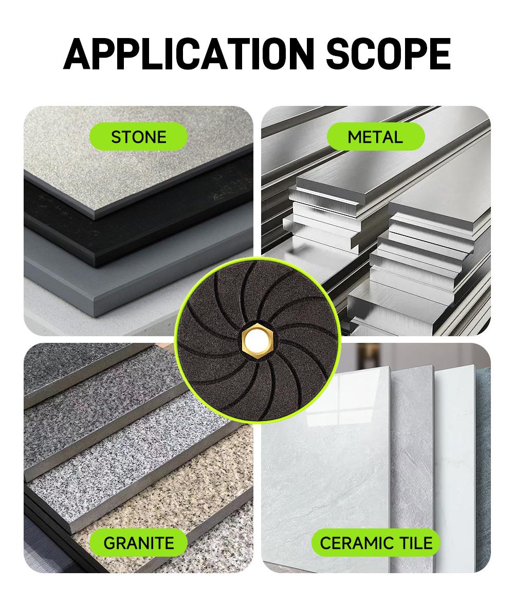 LOZLIN 3PCS 4" Diamond Grinding Wheels – Professional Chamfering, Edge Shaping & Polishing Tool for Tile, Marble, and Granite for Angle Grinder