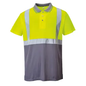Mens Short Sleeve Two-Tone Hi-Vis Polo Shirt