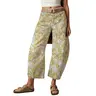 Chouyatou Women's Mid-Rise Printed Jeans Loose Wide-Leg Jeans Bucket Jeans Y2K Patchwork Cartoon Hippie Style Boyfriend Style