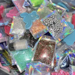 Delight Glitter Sample Bundle 20 Pieces - Chunky Fine Mica Powder Polymer Clay Silicone Molds for Tumbler Resin Crafting Body Nail Glitter Slime