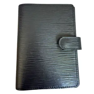 Pre-owned Louis Vuitton Agenda Small Leather Goods Epi Leather Organizer Black Unisex Authentic With COA CA0095
