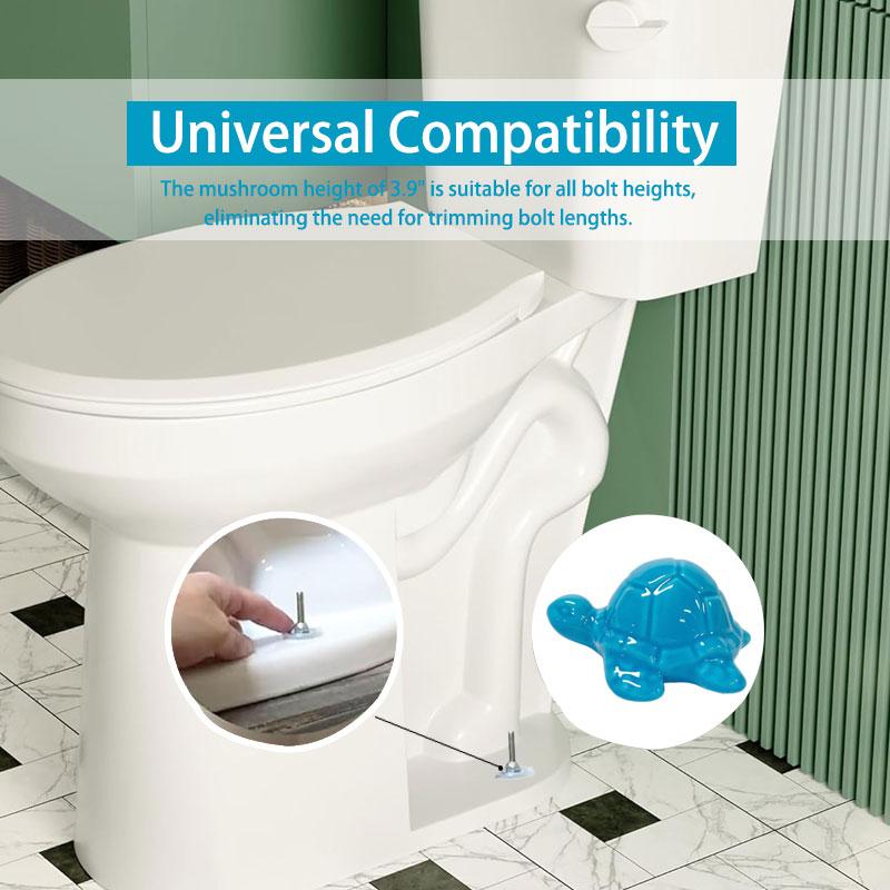 Cute Turtle Toilet Bolt Caps Ceramic Sea TurtleToilet Bolt Covers Decorative, Set of 2 Toilet ScrewCover Caps, Toilet Caps for Bottom of Toilet, ToiletBowl Caps for Bolts Bathroom Decor