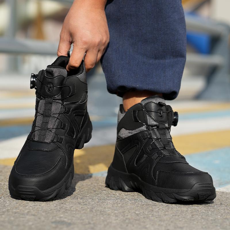 Safety Shoes for Men Steel Toe Shoes Outdoor Waterproof Non-slip Sneakers Durable and Comfortable Men's Climbing Boots for Rugged Outdoor Adventures