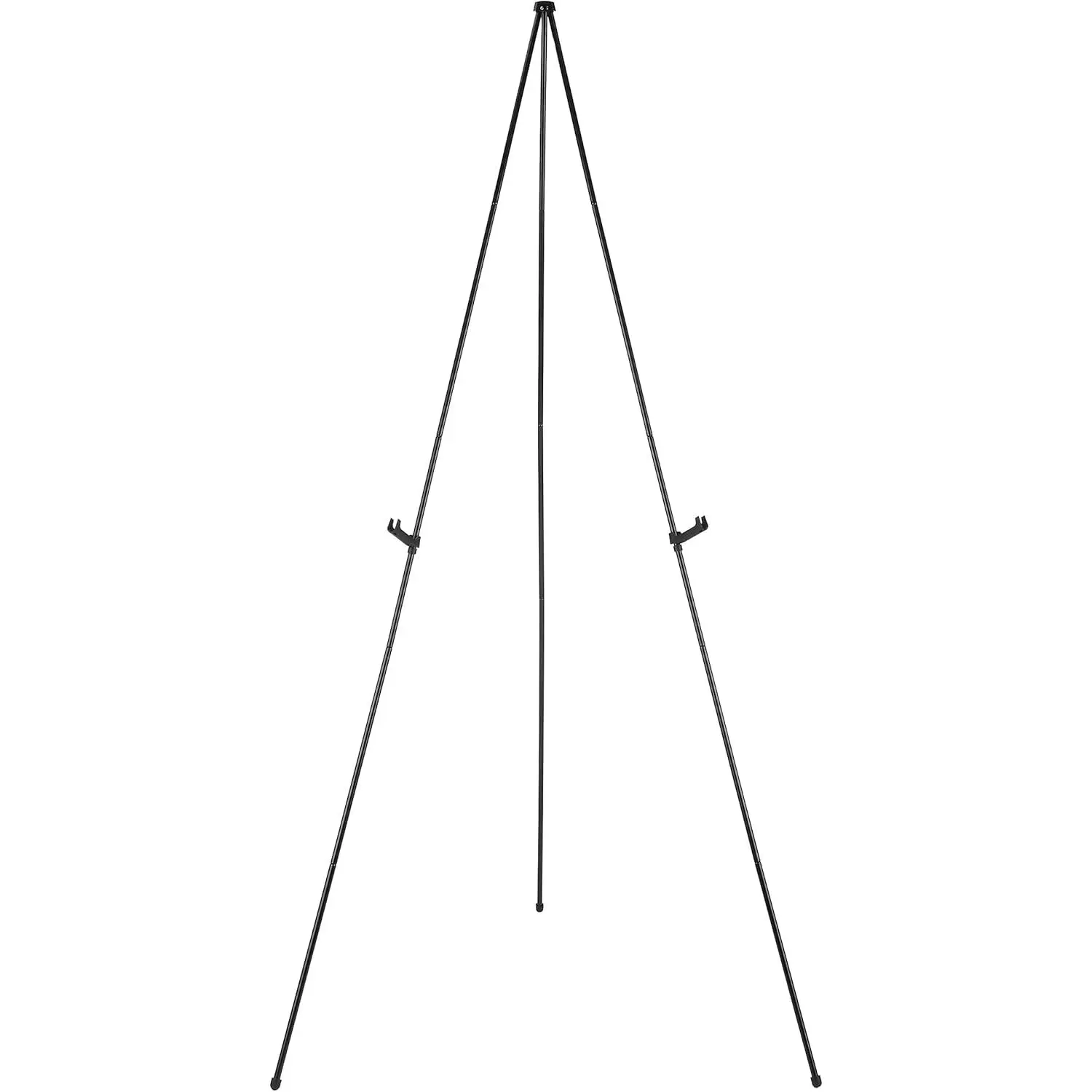 Foldable Tripod Poster Easel - Amazon Basics Collapsible Tripod, Lightweight Steel Floor Stand, Black, Adjustable Height, 5 Lbs Capacity, Easy Storage, Improves Visibility, for Artists, Conferences