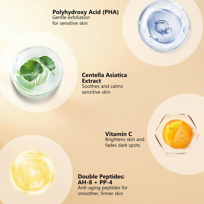 JUNGSHEA Korean Pore Tightening Serum & Glycolic Acid Pads Duo | 3% Niacinamide + Peptides | Minimize Pores, Exfoliate & Glow! (30ml + 50 Pads)