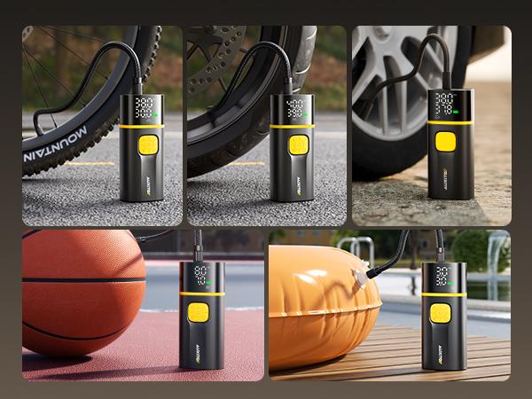 AUXITO A502 Tire Inflator Portable Air Compressor - Air Pump for Car Tires 25000mAh Portable Tire Inflator for Car Bike Motorcycle with Tire Pressure Gauge & LED Light, Car Accessories AUXITO A502 Tire Inflator Portable Air Compressor - Air Pump for Car Tires 25000mAh Portable Tire Inflator for Car Bike Motorcycle with Tire Pressure Gauge & LED Light, Car Accessories