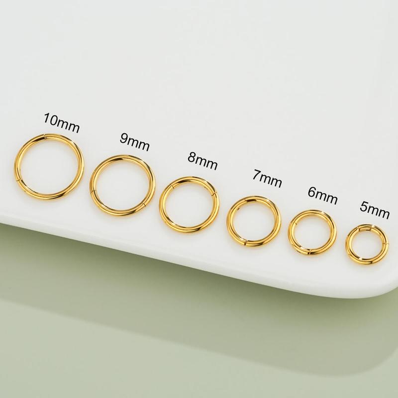 Oufer 16G Hinged Segment Septum Ring Cartilage Helix Earring-316L Stainless Steel Nose Piercing Jewelry Body Jewelry