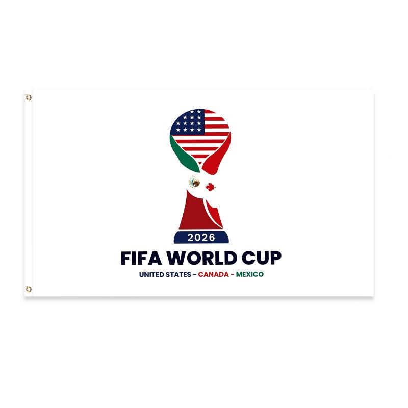 World Football Match 2026 Football Match Flags 90x150cm Large-Sized Cheering Flags for Room & House Decorations World-Class Competition Support Flags
