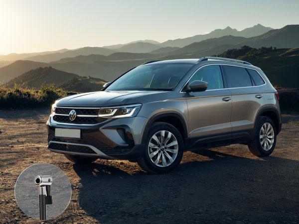 【Valentine's Day Gift】AstroAI Portable Tire Inflator, 150PSI,  12 V DC/120 V AC Dual Power, with Dual Metal Motors & LED Light,Yellow Tool Car Air Compressor