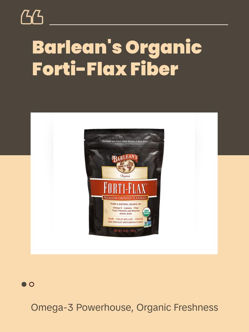 Barlean's Organic Forti-Flax Premium Ground Flaxseed Fiber Grain