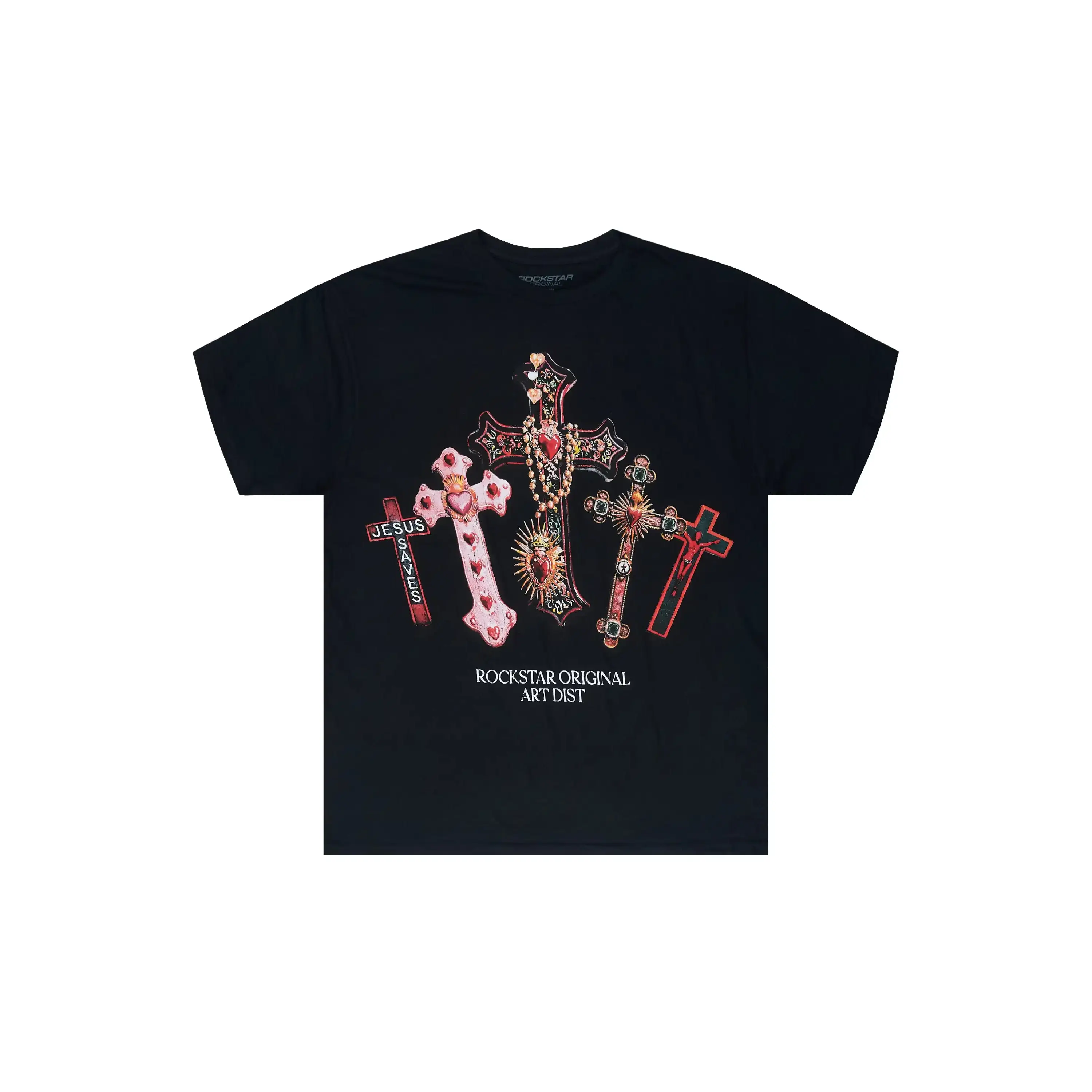 Xirel Black Oversized Graphic T-Shirt