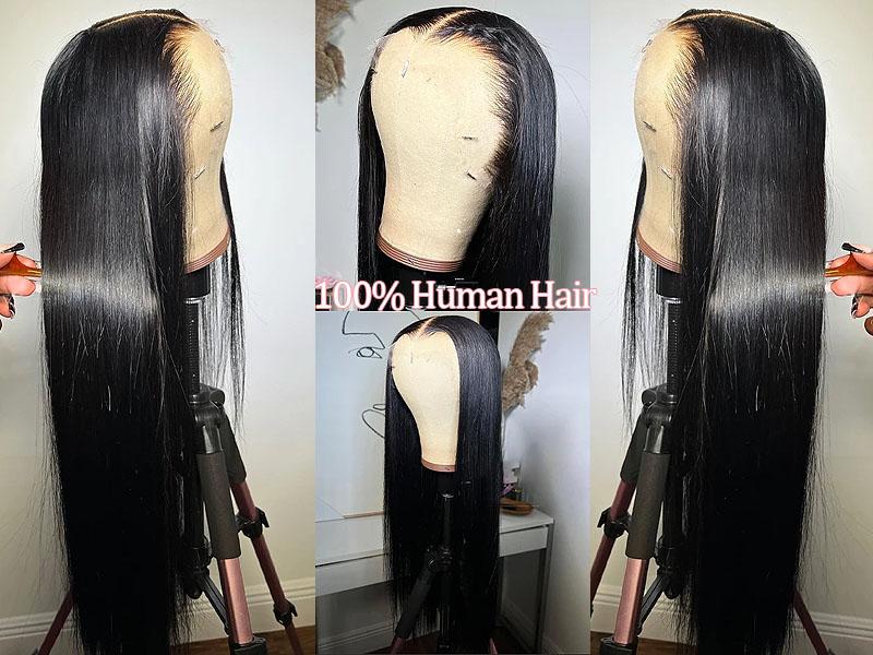 【Lemoda Outlets Deals】Lemoda Outlet Deals 13x4 Straight Lace Front Wigs Human Hair 200% Density Straight HD Transparent Lace Human Hair Wigs for Women Glueless Black Wigs Virgin 12A Straight Hair Bone Wigs Pre Plucked