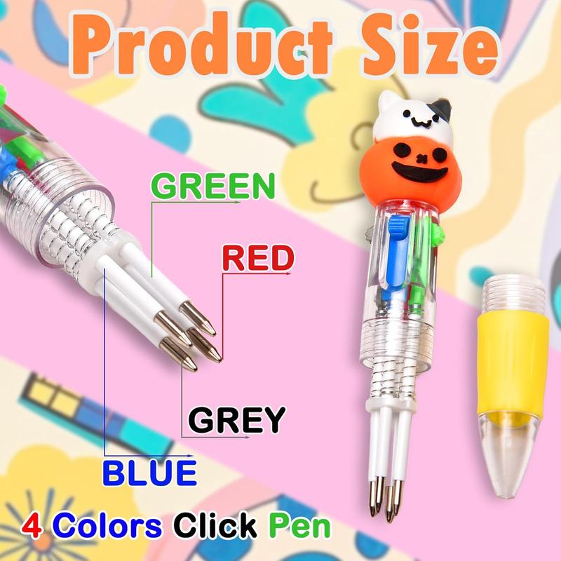 20Pcs Mini Multicolor Pens in One 4-in-1 Cute Pens Bulk for Kids, Fun Kawaii Ballpoint Pen for Birthdays and Children's Party Favors Gifts, Teacher School Supplies Thanksgiving Gift Student GIft