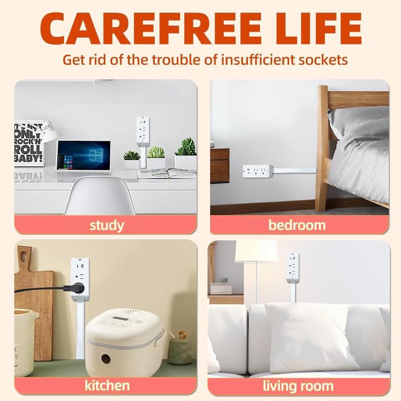 MUNBYN Electrical Outlet Extender Stick - Power Socket Expander,Extendable Outlet for Hard to Reach Places,Features USB-A,USB-C,2 AC Outlets,Rotates 180°,Use Behind Couches,Nightstands,Desks,More MUNBYN Electrical Outlet Extender Stick - Power Socket Expander,Extendable Outlet for Hard to Reach Places,Features USB-A,USB-C,2 AC Outlets,Rotates 180°,Use Behind Couches,Nightstands,Desks,More